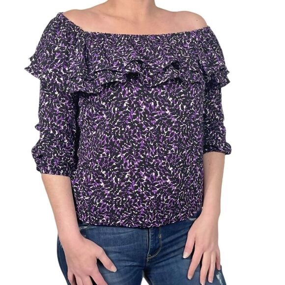 MICHAEL Michael Kors Purple Off The Shoulder - Picture 1 of 11